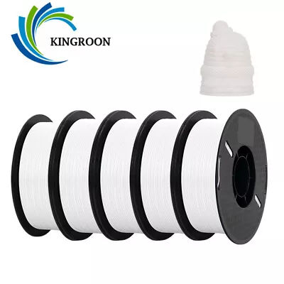 Kingroon 5KG 3D Printer Filament PLA 1.75 Mm FDM Bundles Spool 5 Rolls 1KG White • $74.99