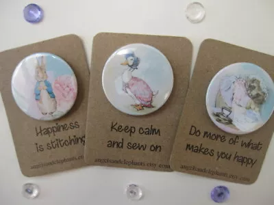 Needle Minder Magnetic Beatrix Potter Cross Stitch Embroidery Needle Keeper • £4.99