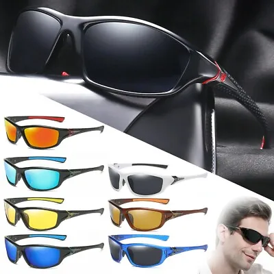 $8.29 • Buy Men Sunglasses UV400 Polarized Glasses Fishing Sports Driving WrapAround Eyewear
