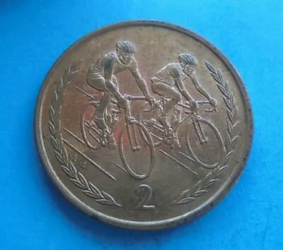 Isle Of Man Two Pence 2p 1997 Cycling Good Condition.  • £5