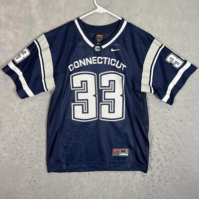 $19.99 • Buy A1 Vintage Nike UCONN Huskies Football Jersey T Shirt Youth Medium Blue Mens