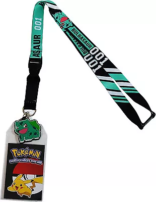 Pokemon Bulbasaur 001 Exclusive Lanyard With ID Badge Holder PVC Charm • $8.94