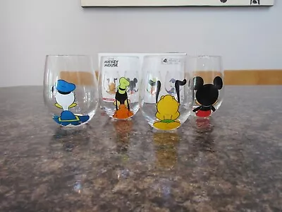 Disney Mickey Mouse Squad 4 - 15 Oz Drinking Glasses NEW NIB JoyJolt • $12.99