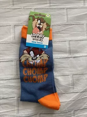 Mens Looney Tunes  Taz Tasmanian Devil Socks Size 7-11 Chomp • £9.99