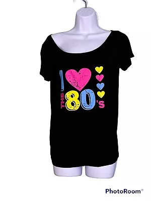 Unbranded I LOVE THE 80s Novelty Black Graphic T-Shirt Size Small • $14.95