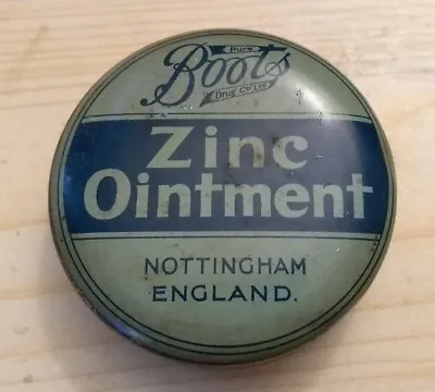 £9.50 • Buy Vintage Boots ZINC OINTMENT  Tin 6x2cm Nottingham Collectable 