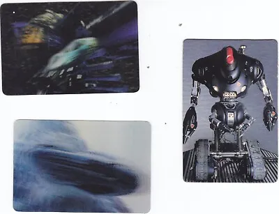 3 Kelloggs 1998 LOST IN SPACE Movie Trading Cards (2 X 3D Numbers 7 + 8 1 X 2D) • £1