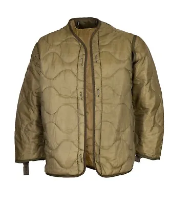 M65 Liner Jacket Coat Original Made USA Coat Quilted Warm Light Olive NEW XS OD • £36.75