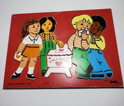 1974 Judy Instructo Wooden Puzzle Valentines Day Vintage 606504 • $23.18