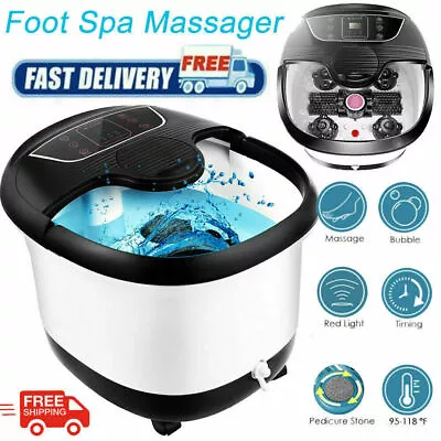 Foot Spa Bath Massager With Heat Bubbles`Temp Adjustable Pedicure Foot-Soak Tub⭐ • $34.99