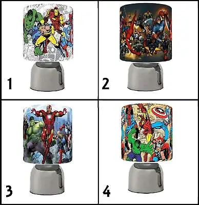 Marvel Superheroes Touch Table Bedside Lamp Kids Room Choose From 4  Designs  • £22.99