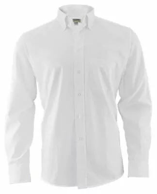 (Medium 33) Men's Edwards White Oxford Button Long Sleeve Dress Shirt NEW • $8.99