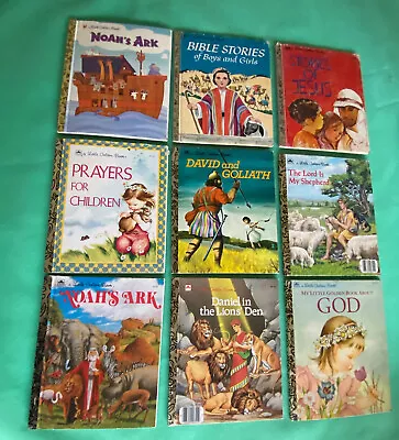 Lot Of 9 Children's Christian Vintage Little Golden Books • $10