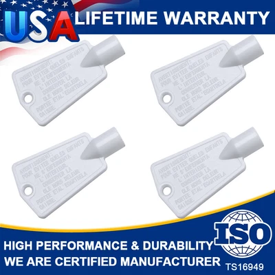 $5.99 • Buy Pack Of 4 Freezer Door Key 297147700 Replacement For Kenmore AP4301346 PS1991481