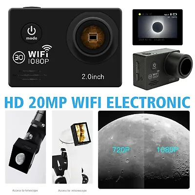 HD 20MP WiFi Electronic Eyepiece For Astronomical Telescope W/ 2  Micro ScreenRA • $89.99