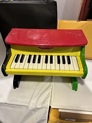 Melissa & Doug ~ Learn To Play Piano ~ Primary Color Wood ~ 25 Keys ~ Upright   • $32