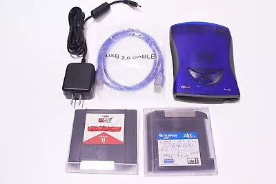 Iomega Zip 250 USB & SCSI External W/ Disks & Cables Tested & Working Z250USBPCM • $99.95