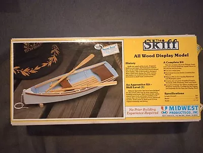 Vintage Midwest Products  The Skiff  Skill Level 1  All Wood Boat MIB • $19.99