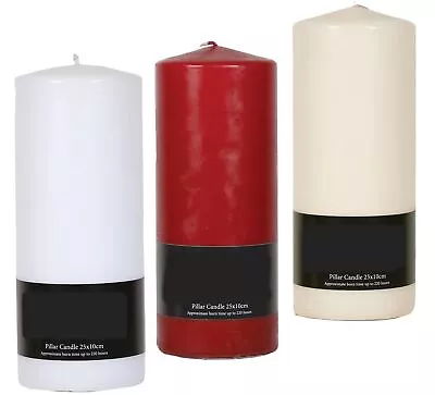 Unscented Pillar Candle Various Colours Available • £8.05