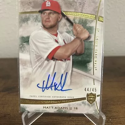 2014 Topps Supreme Auto Green /45 Matt Adams #SA-MA Auto HS • $4