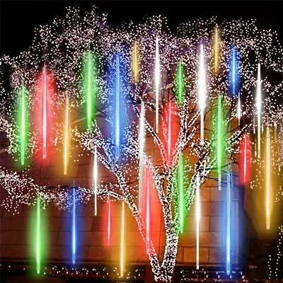 Solar Meteor Shower Lights Waterproof Light Tube String Garden Outdoor Decor US • $19.98