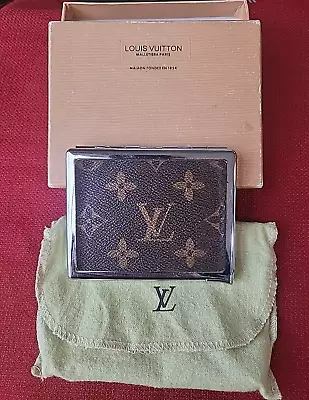 NOS Louis Vuitton Cigarette Holder Case With Lighter Metal Hard Cover LV-927 • $15.50