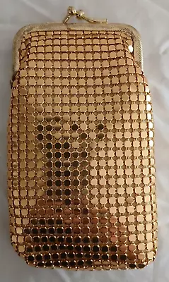 Gold Color Metal Mesh Cigarette Holder Case Vintage • $24.99