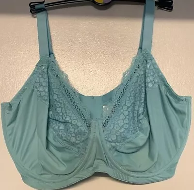 New Ex M&S Non-Padded Underwired Minimiser Bra Almond Navy White Turquoise • £9.99