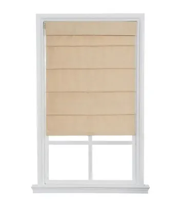 Faux Silk Cordless Roller Roman Shades - 3 Colors 3 Sizes • $19.99