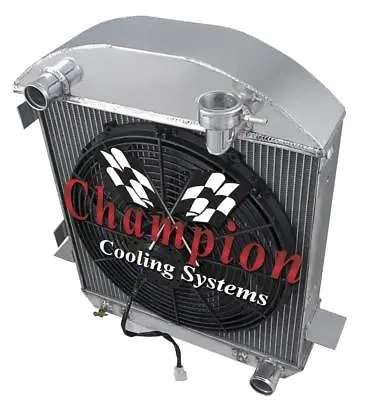 $285 • Buy 2 Row MN Champion Radiator W/ 16  Fan For 1917 - 1927 Ford T-Bucket Chevy Config