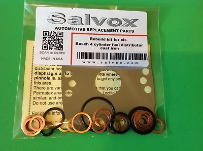 Bosch Fuel Distributor Rebuild Kit 4 Cyl BMW Saab Porsche Volvo VW 0438100065 • $69.95