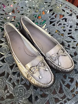 £12.50 • Buy M&s Footglove Metallic Leather Shoes Size 6