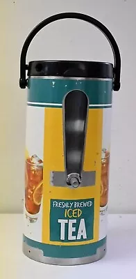 Iced Tea Dispenser Urn Stainless Steel Round Handle W/ Plastic Insert & Handle • $199.88