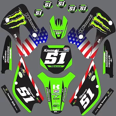 Graphic Kit For 1998-2013 Kawasaki KX85 KX100 With UFO PLASTIC • $135.02