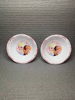 Frozen Christmas Promo Melamine Kids Bowl Plastic Walt Disney Elsa Anna NEW X2 • £6.99