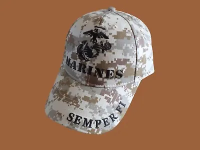 U.S Marine Corps Semper FI Hat Digital Desert Camouflage USMC Licensed Ball Cap  • $15.98