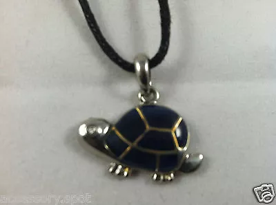 New Turtle Mood Necklace Color Change Mood Charm On Black Cord Rhinestone Eye T6 • $7.99
