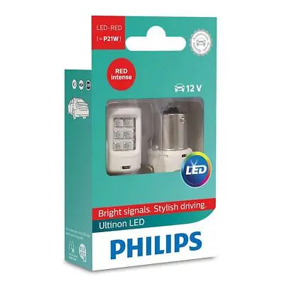 PHILIPS 11498ULRX2 Ultinon P21W RED Intense LED 12V Stop Light X2 • $37.43