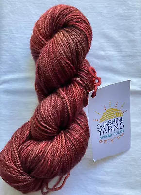 Skein SUNSHINE YARNS LUXURY SPORT MCN YARN Chocolate Strawberry Truffle 250 Yds • $13.99