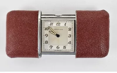 TIFFANY & Co ART DECO Purse Watch By Movado Ermeto SHARGREEN CASED 5cm X 3.5cm • $373.37