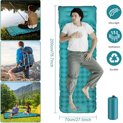 4/5pcs Sleeping Pad Ultralight Inflatable Mat With Foot Pump Compact Waterproof • $39.99