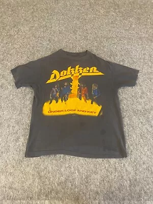 Vintage DOKKEN T-Shirt Concert Tour 1985 Band Hair Metal 80s Ratt Cinderella VTG • $75