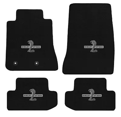 New! 2015 - 2024 Mustang BLACK Floor Mat Set Shelby Snake GT500 Embroidered Logo • $225.99