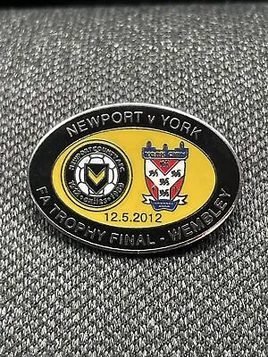 York City Rare Pin Badge FA Trophy Final Win In 2012 • £1.49