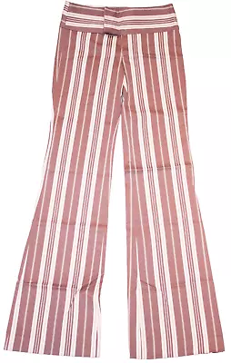 VERTIGO Paris Striped Low Rise Flared Pants Beige/Brown ( 4 )  • $89.97