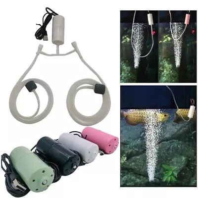 £6.69 • Buy 2 In 1 USB Mini Air Pump Water Pump Oxygen Aerator Aquarium Fish Tank Portable