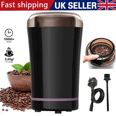 Electric Coffee Grinder Grinding Milling Nut Bean Spice Matte Blade Blender 220V • £11.48
