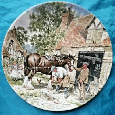 £3 • Buy Wegwood Life On The Farm Series Plate.  The Blacksmith's Forge .