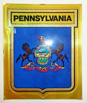 1970's GULF OIL Pennsylvania Travel Sticker With State History Decal • $12.50