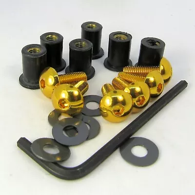 Kawasaki Z1000 SX 2014-2016 Gold Aluminium 6 Bolt Screen Kit • £16.08